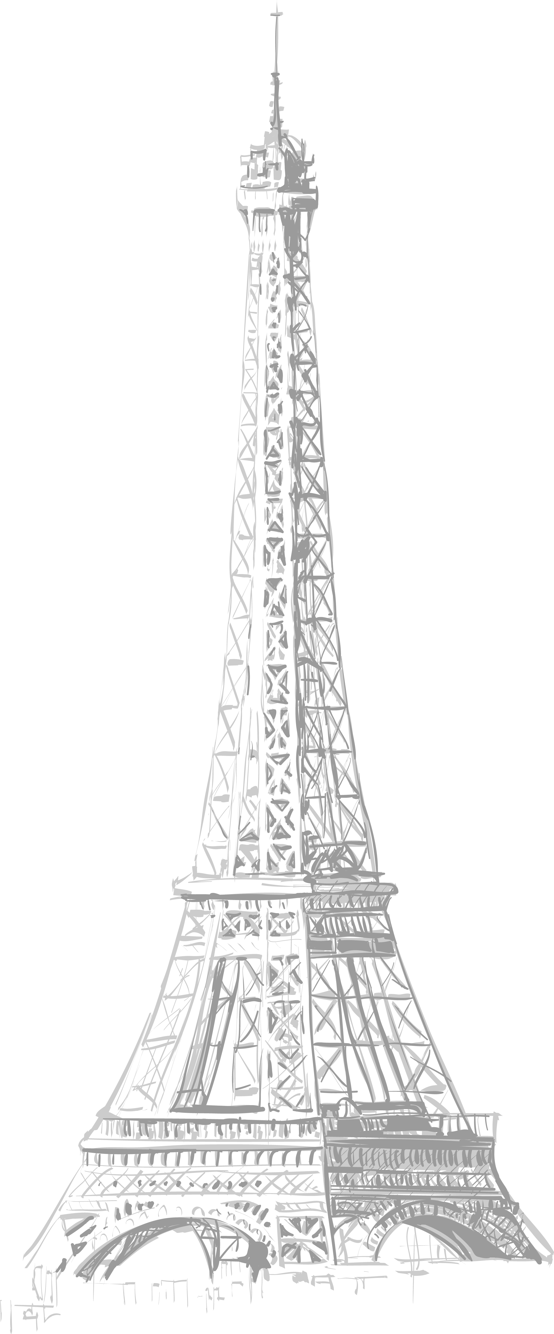 draw eiffel tower with background
