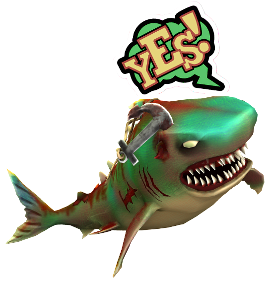 Double Head Shark Attack Messages Sticker 5 Png