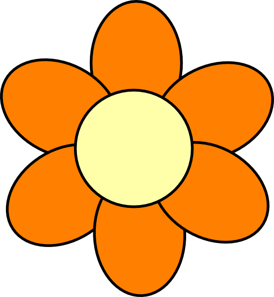 Flower Clipart Vector Orange Flower Clip Art
