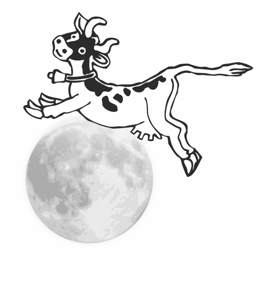 cow jumping over the moon png
