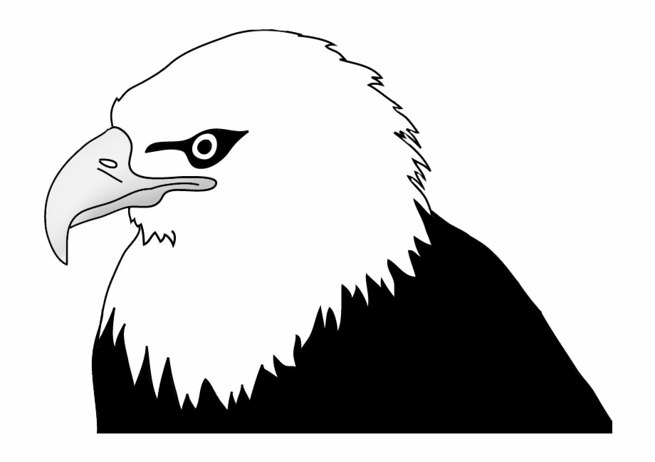 cute eagle clip art black and white