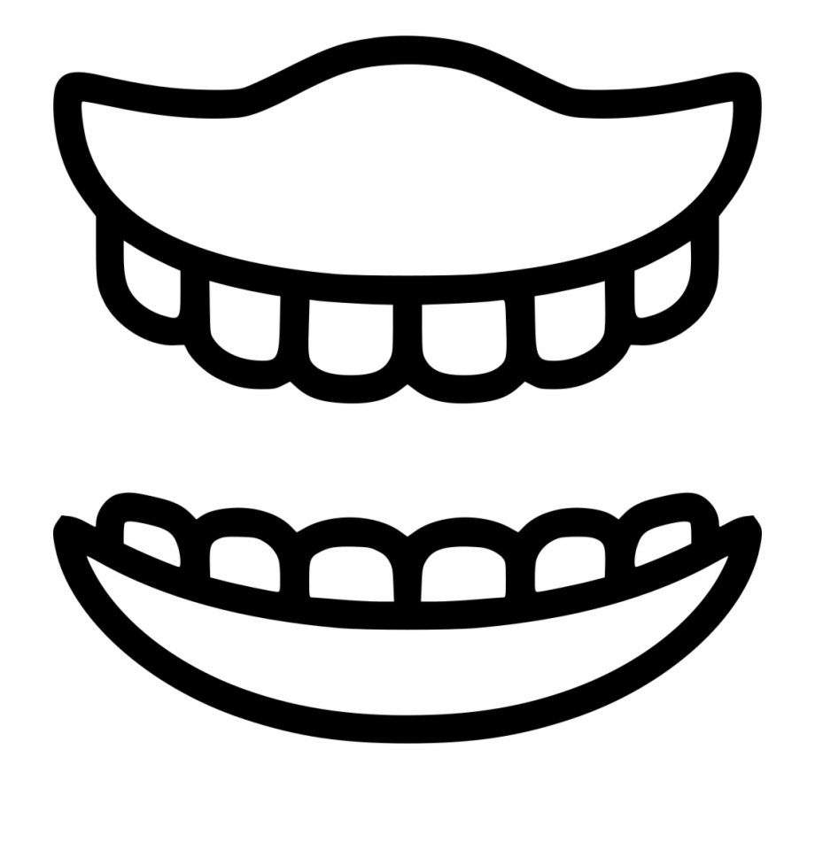 Png File Svg Denture Clipart Black And White