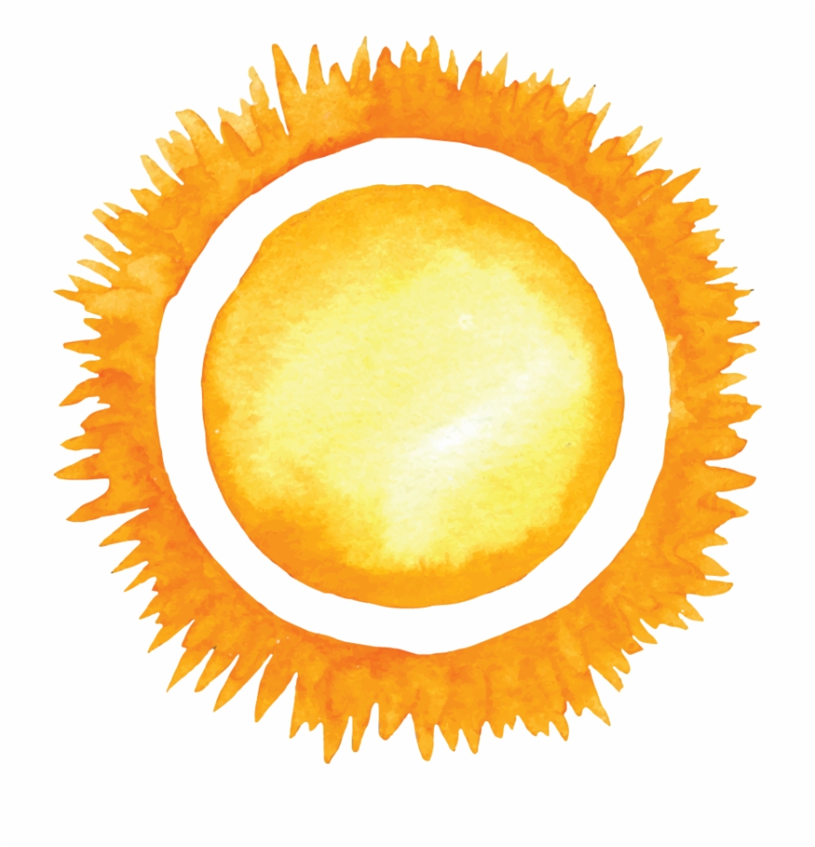 Free Download Summer Watercolor Sun Clipart Watercolor Sun