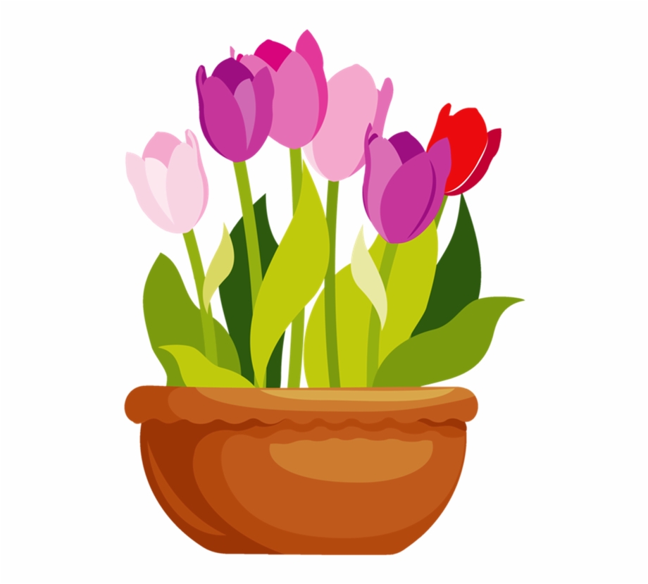 Picture Pot Of Flowers Clipart