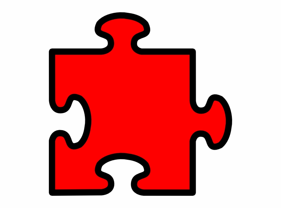 Autism Vector Jigsaw Autism Puzzle Piece Red
