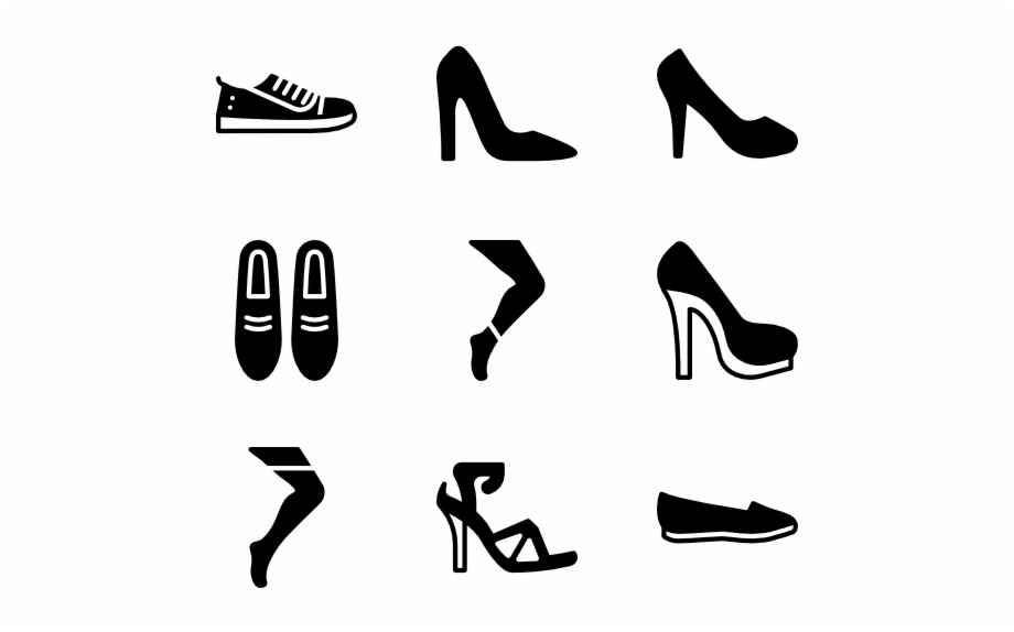 Woman Footwear Shoes Png Black And White