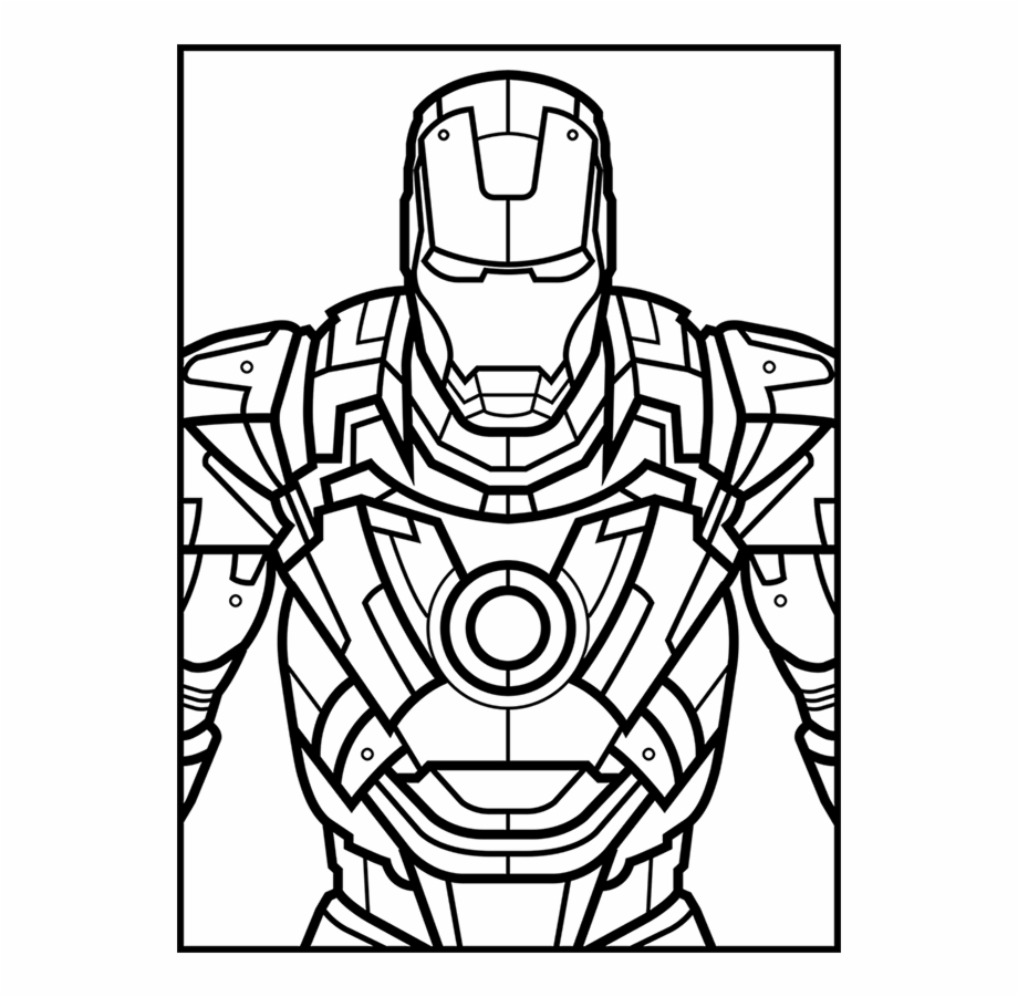 Coloring Page Avengers Clipart Black And White
