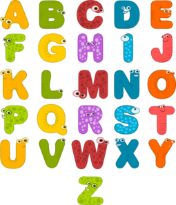 Abc clip art alphabet with stars inside clipart kid