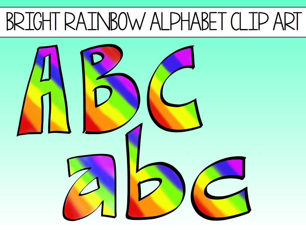 Letter clipart. Alphabetic clipart 3D multicolor alphabetic clipart A to Z clipart