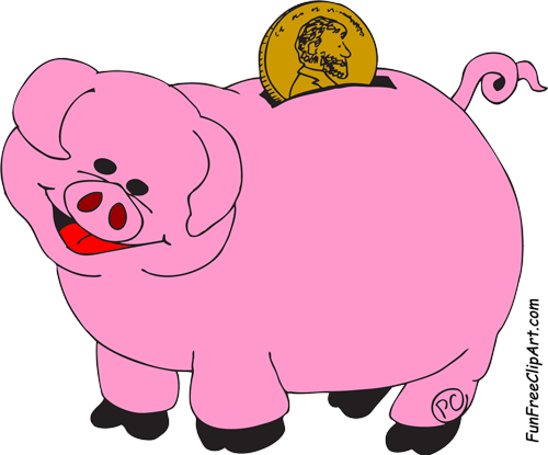 Free piggy bank clipart the cliparts 2