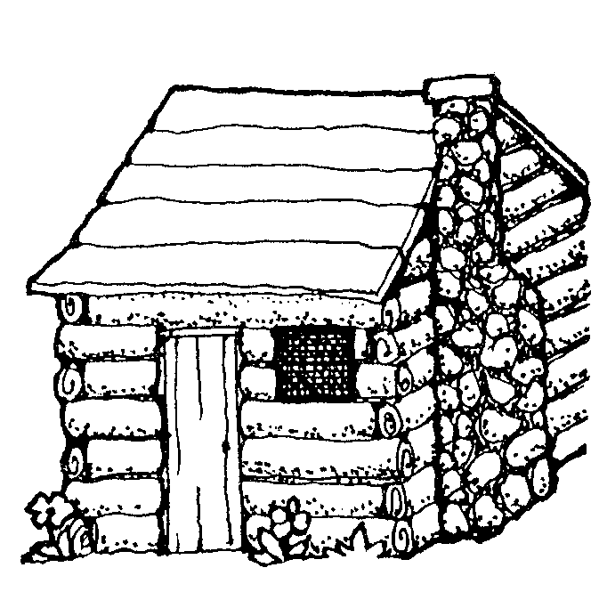 Cabin clipart black and white free images