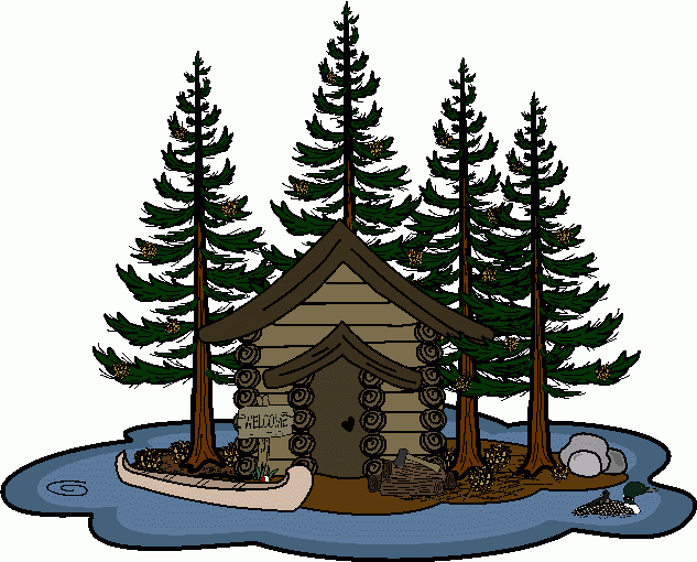 Cabin camping clipart 3