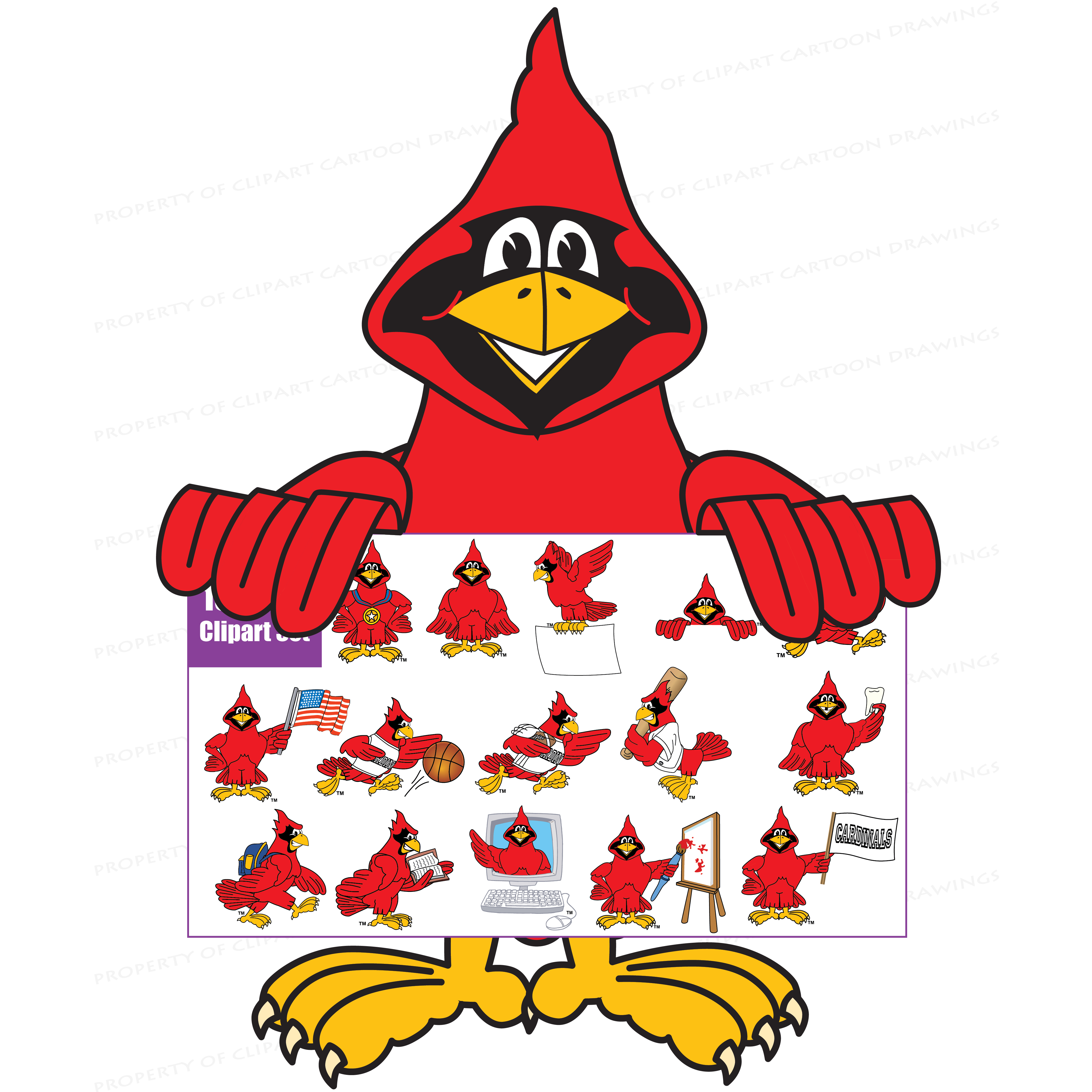 Cardinal clipart collection