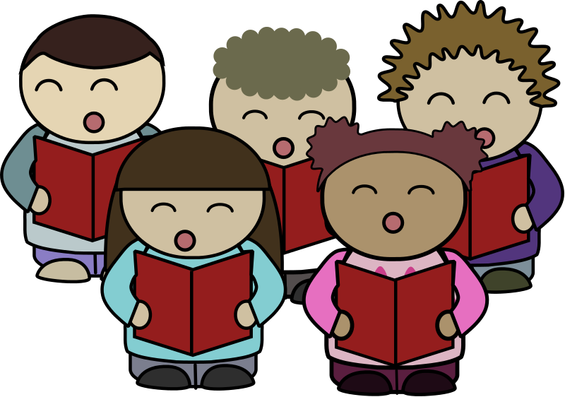 cartoon childrens choir clipart