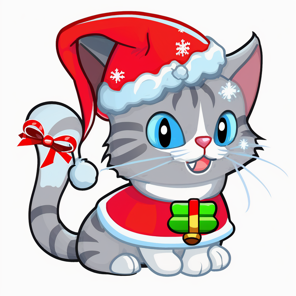 Free Christmas cat clip art, Download Free Christmas cat clip art png