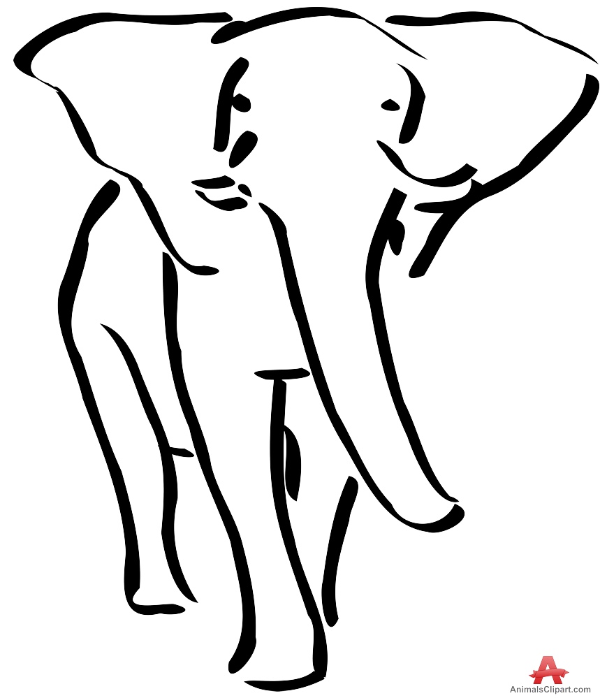 Outline elephant drawing clipart free clipart design download