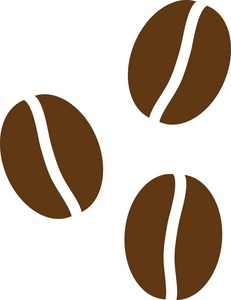 Coffee beans clipart black and white