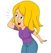 girl talking clipart