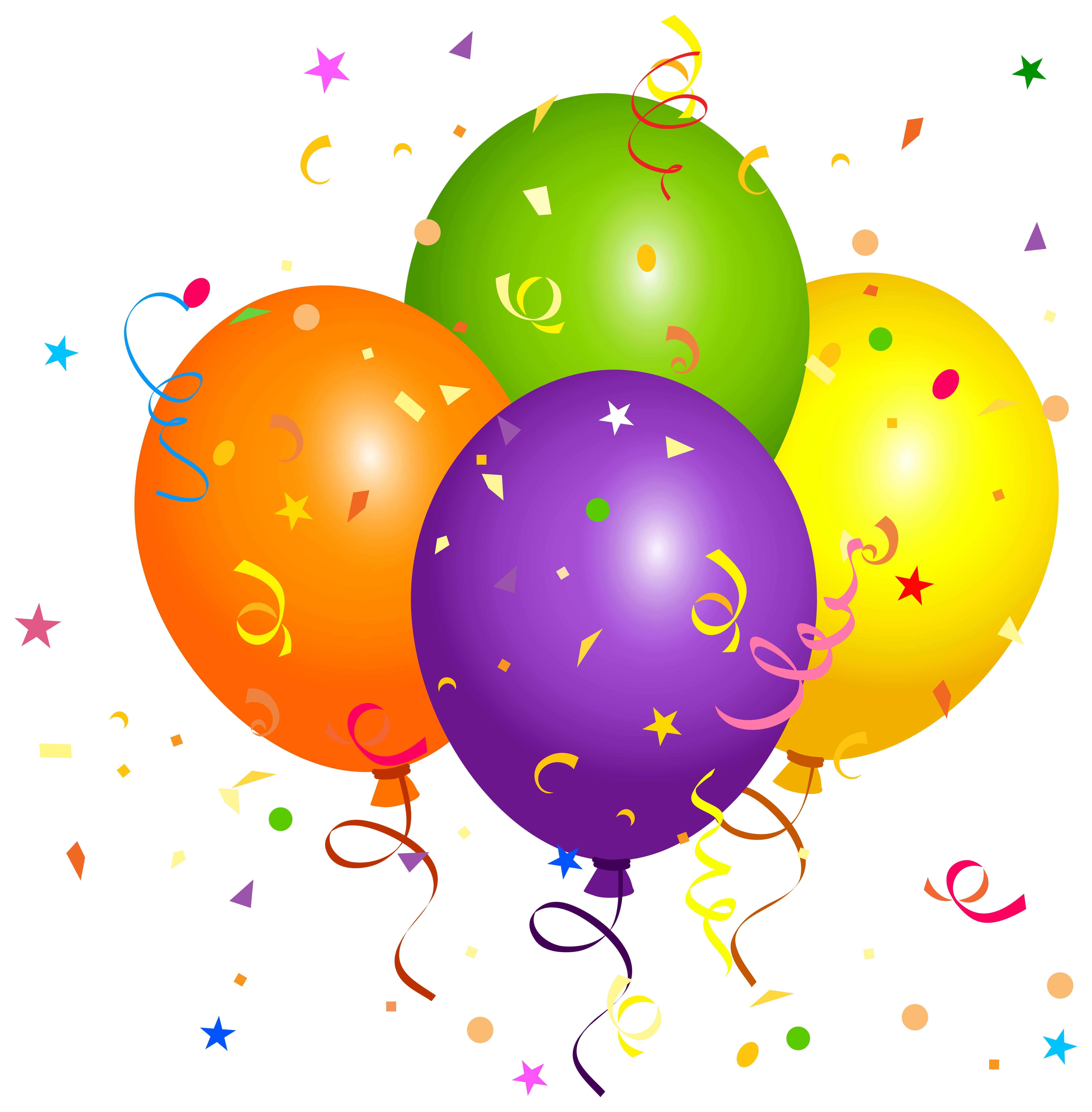 Free Balloons And Confetti Png, Download Free Balloons And Confetti Png