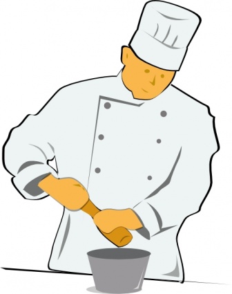 Chef cooking free clipart