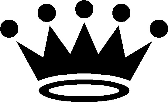 Pageant crown black and white clipart kid