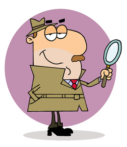Cartoon detective clipart image cluess cartoon detective looking
