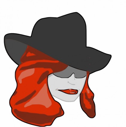 Female detective clip art free vector in open office drawing svg