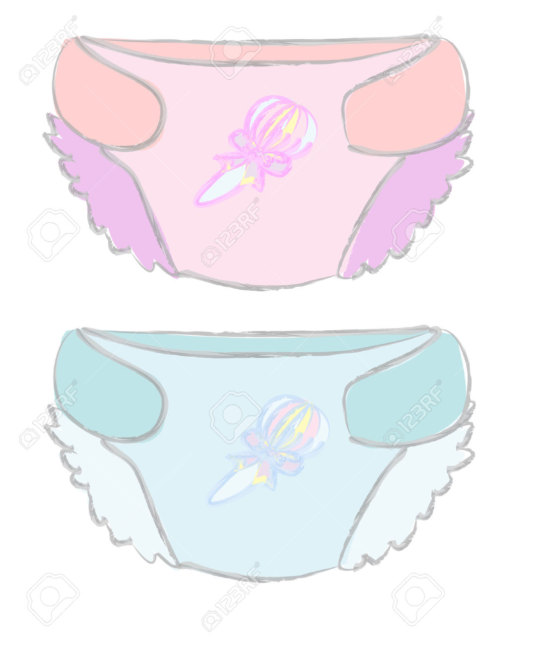 Baby diaper bag clip art diaper stock vector illustration and