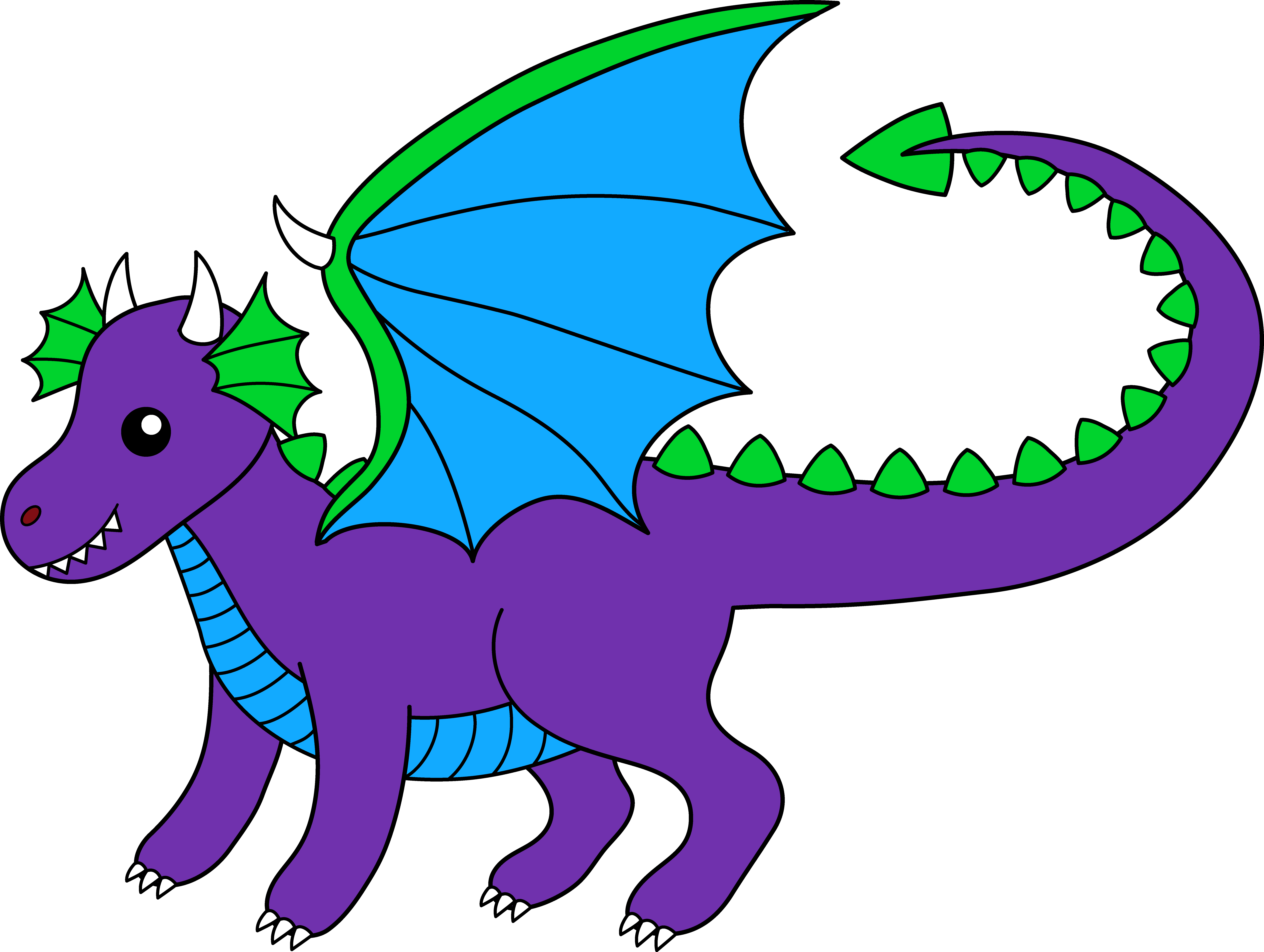 Little purple dragon free clip art