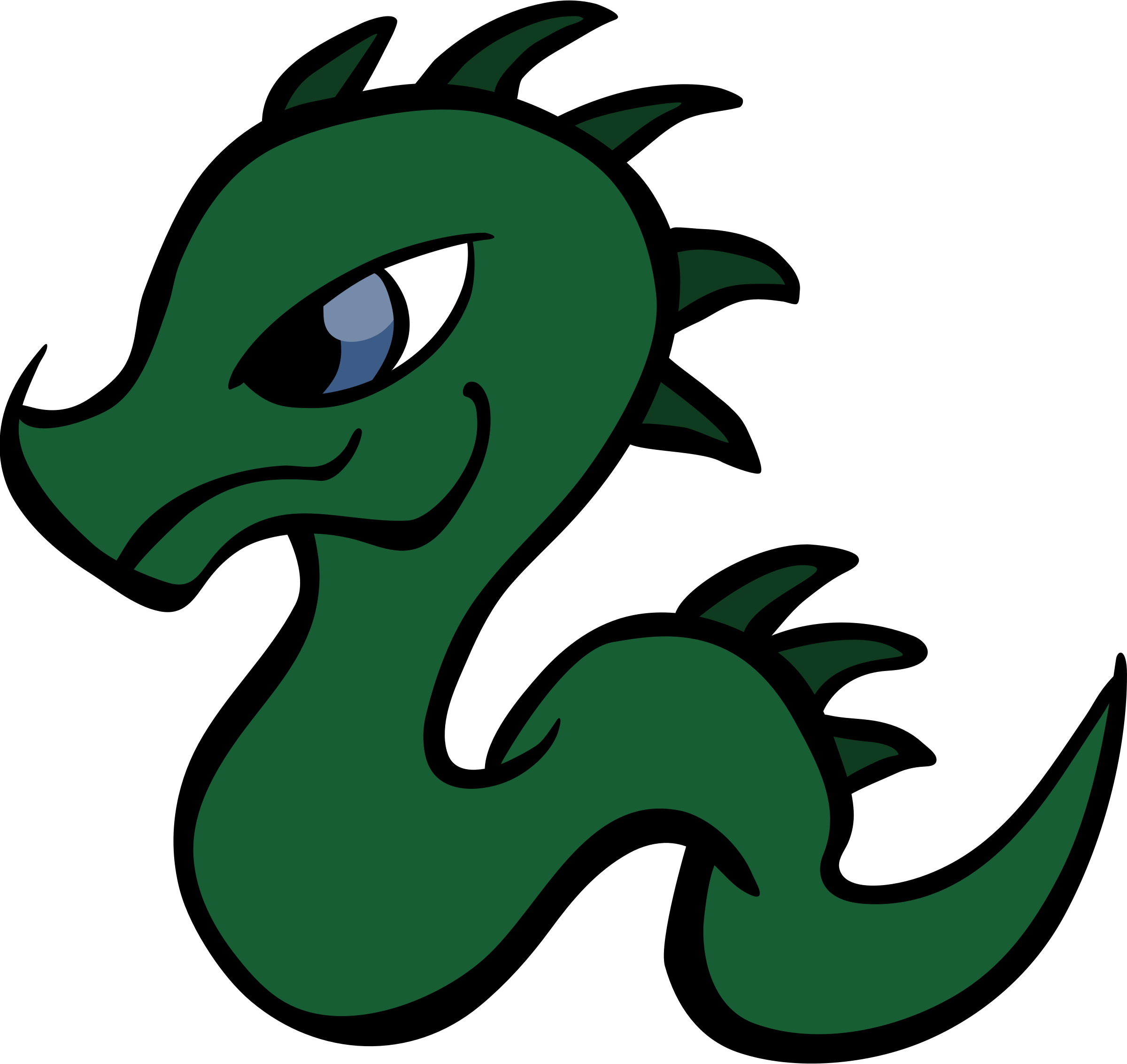 Baby dragon vector clipart free cc0