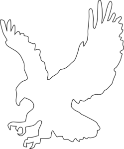 Eagle clip art black and white