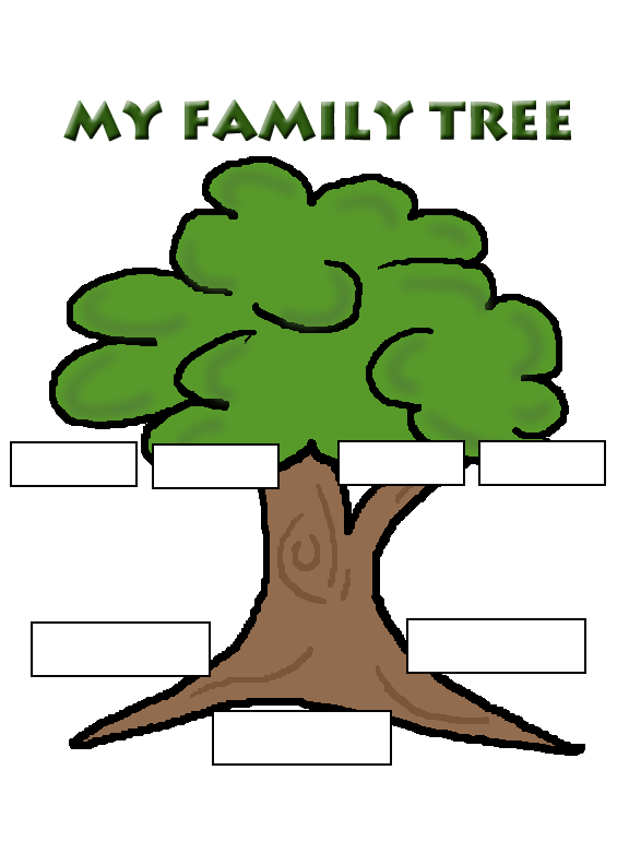 Download Family Tree 5 Members Clipart Background