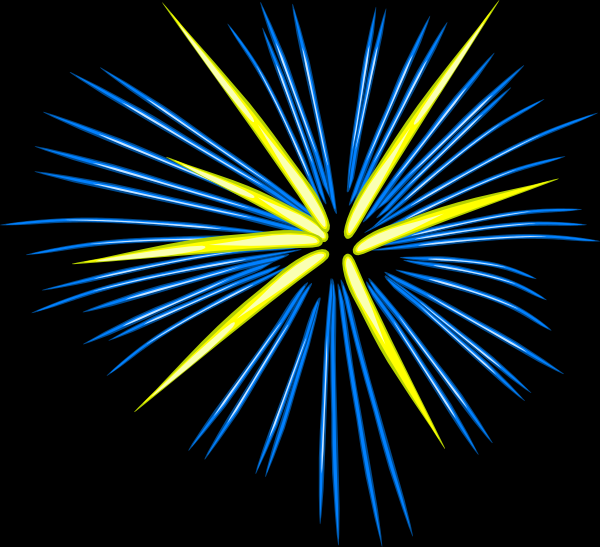 Blue fireworks clip art at vector clip art