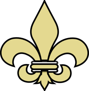 Fleur de lis gold with black clip art at clker vector clip