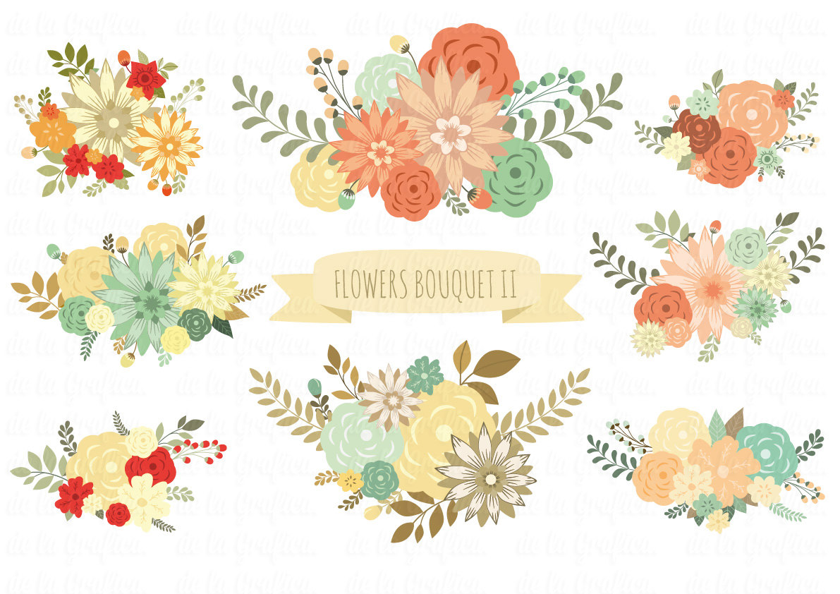 Wedding floral clipart
