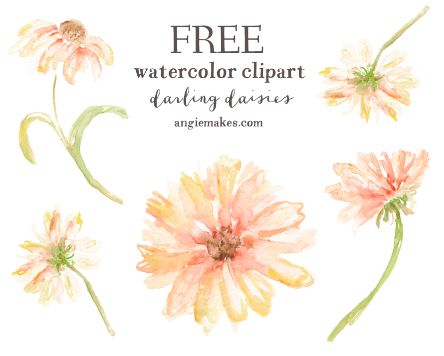 Floral angie makes free watercolor flower clipart