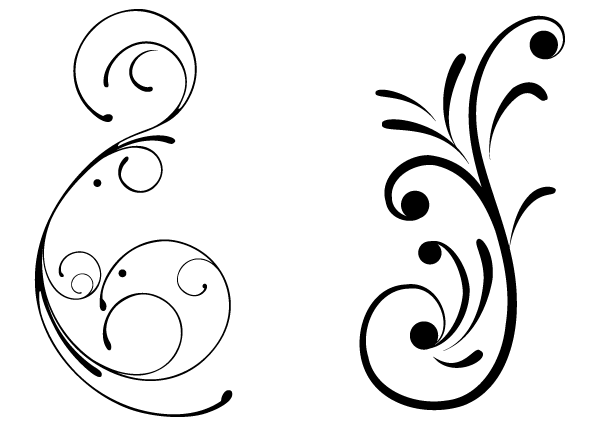 Free swirly floral vector clip art freevectors