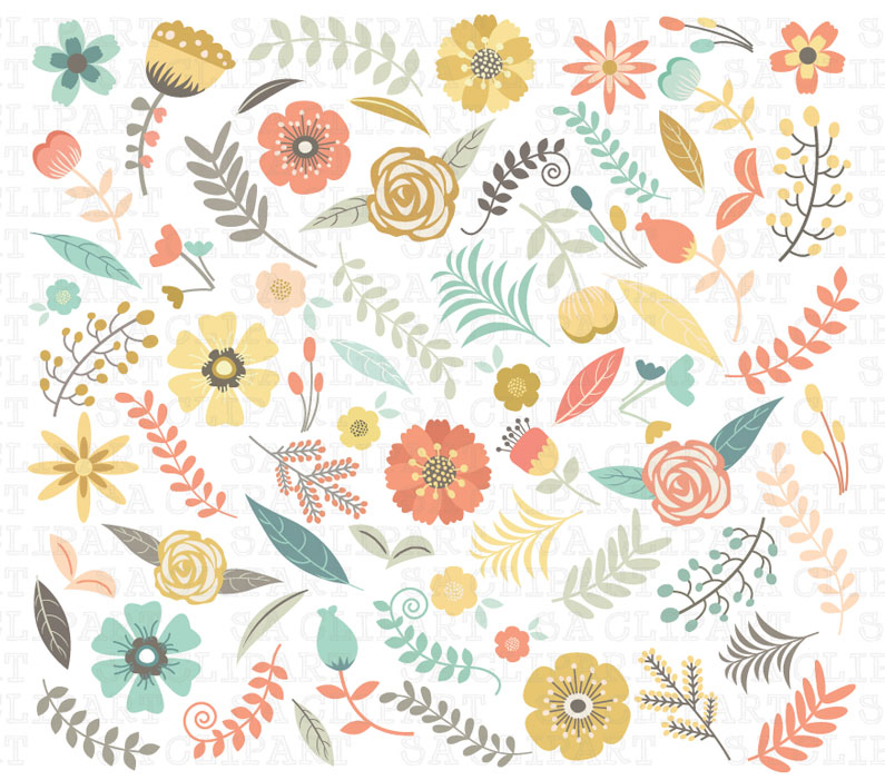 The floral flower clipart graphics