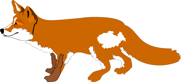 Red fox clipart free clipart images