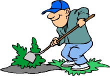 Gardening clipart graphics of gardeners and tools 4