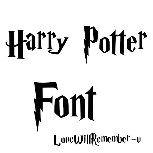 harry potter font in word