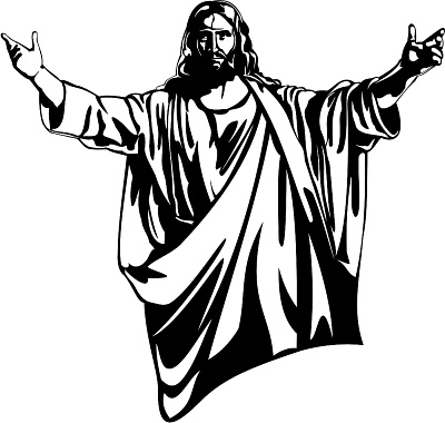 Jesus clip art black and white free clipart images 2