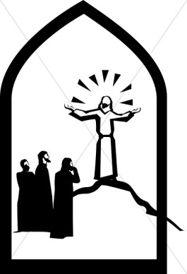Transfiguration of jesus clipart