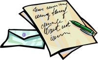 Riting letter clipart