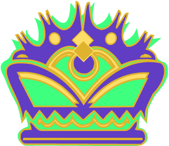Mardi gras crown graphic in clip art
