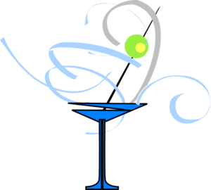 Martini glass blue grey clip art high quality clip art