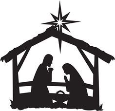 nativity star silhouette clip art