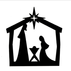 Nativity silhouette patterns clipart