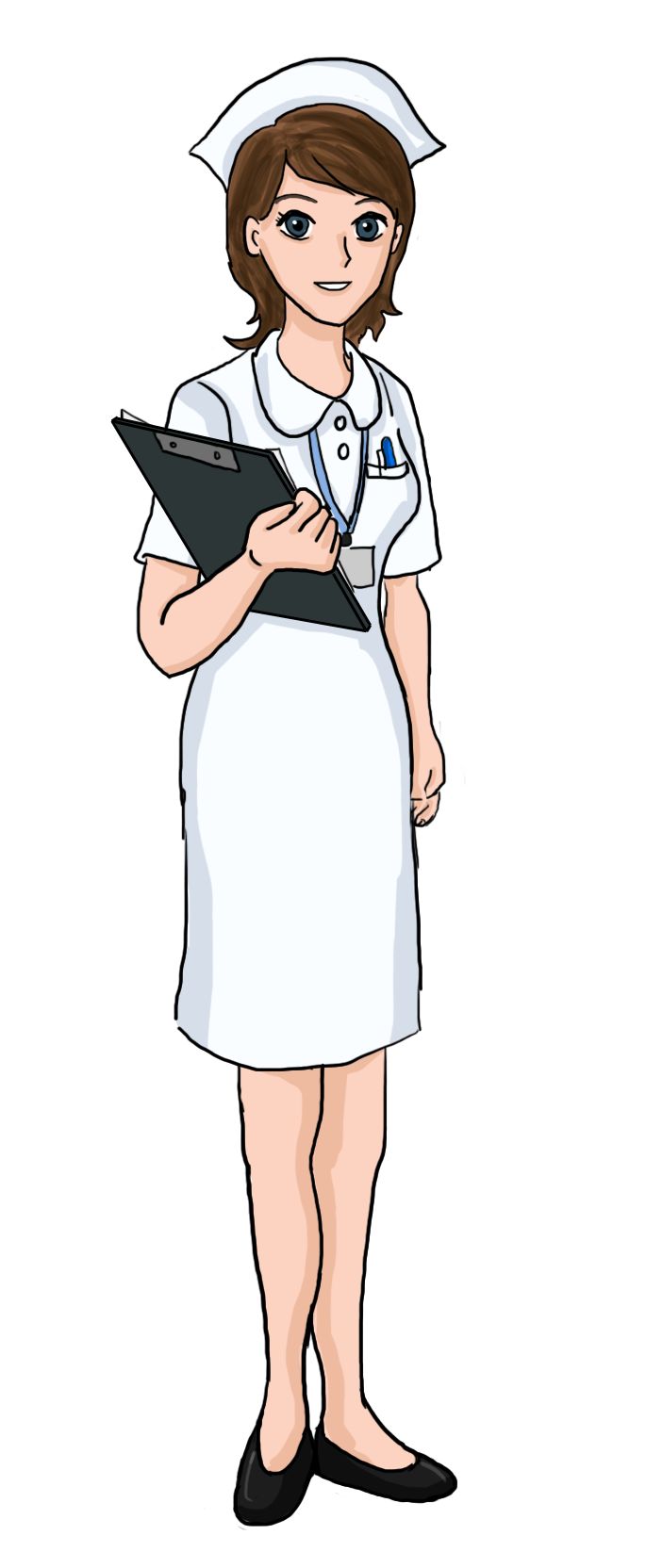 staff nurse clipart black