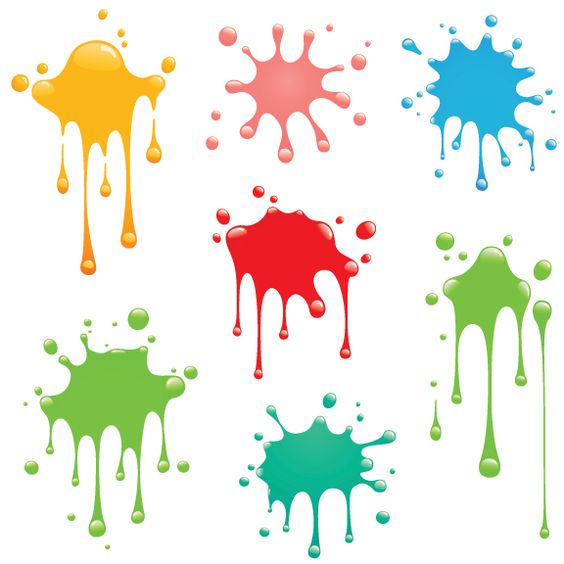 Art party paint splash and splatter on clip art